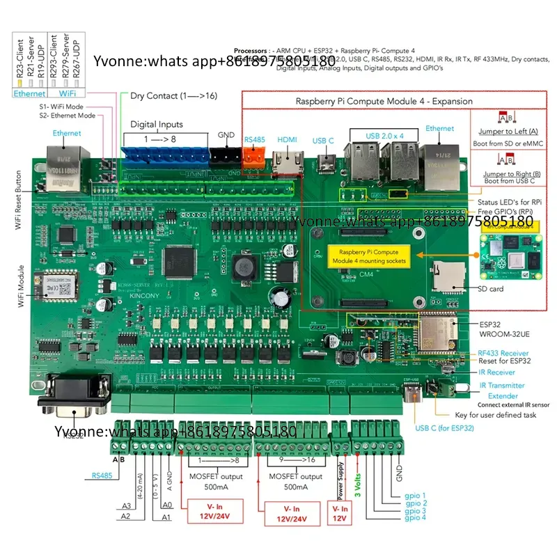 KC868-Server Ethernet Wifi RS2 - Diy Home Automation Server recension och pris