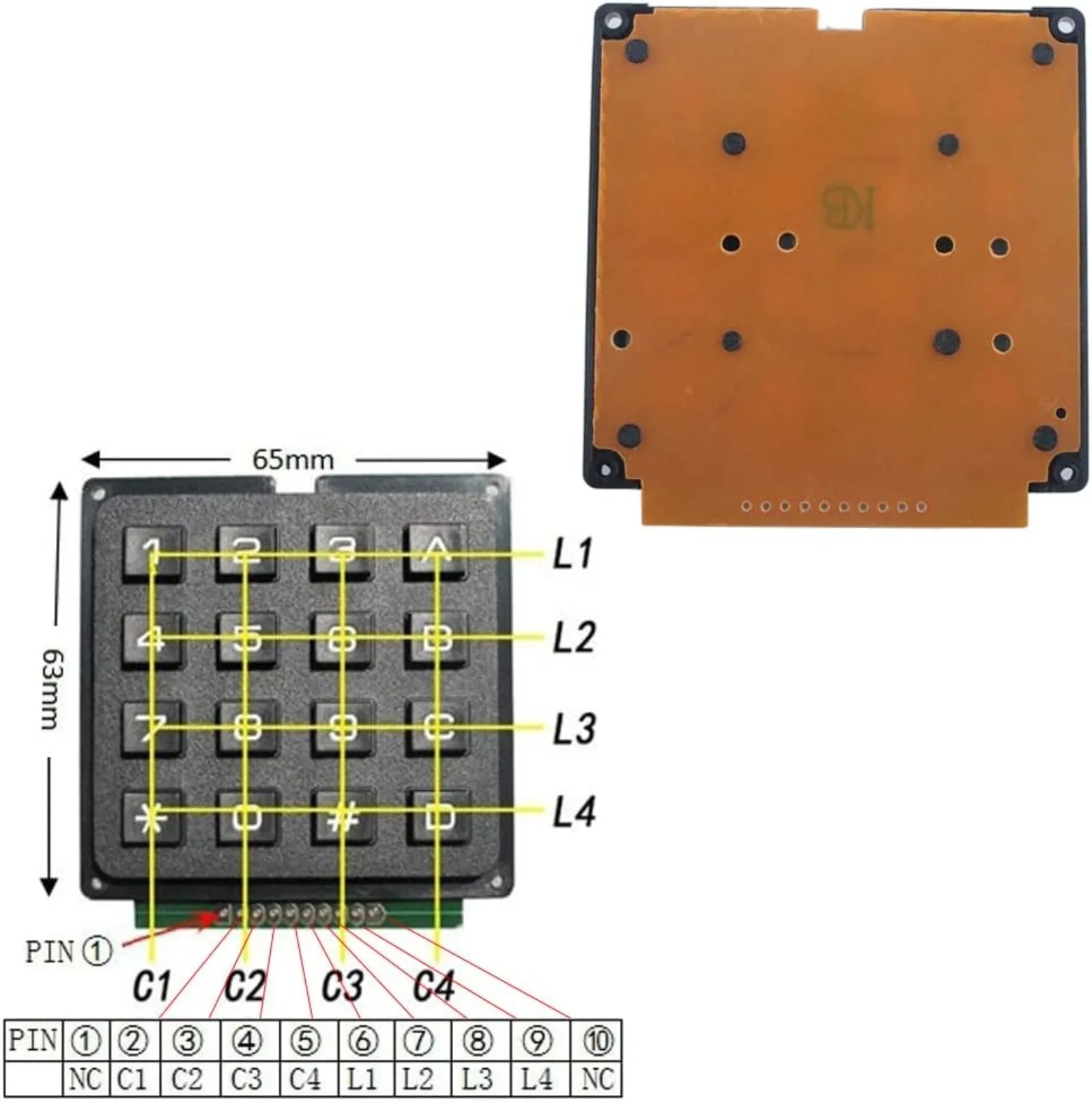 4x4 Matrix Membrane Keypad 16  - Home Automation Arduino recension och pris