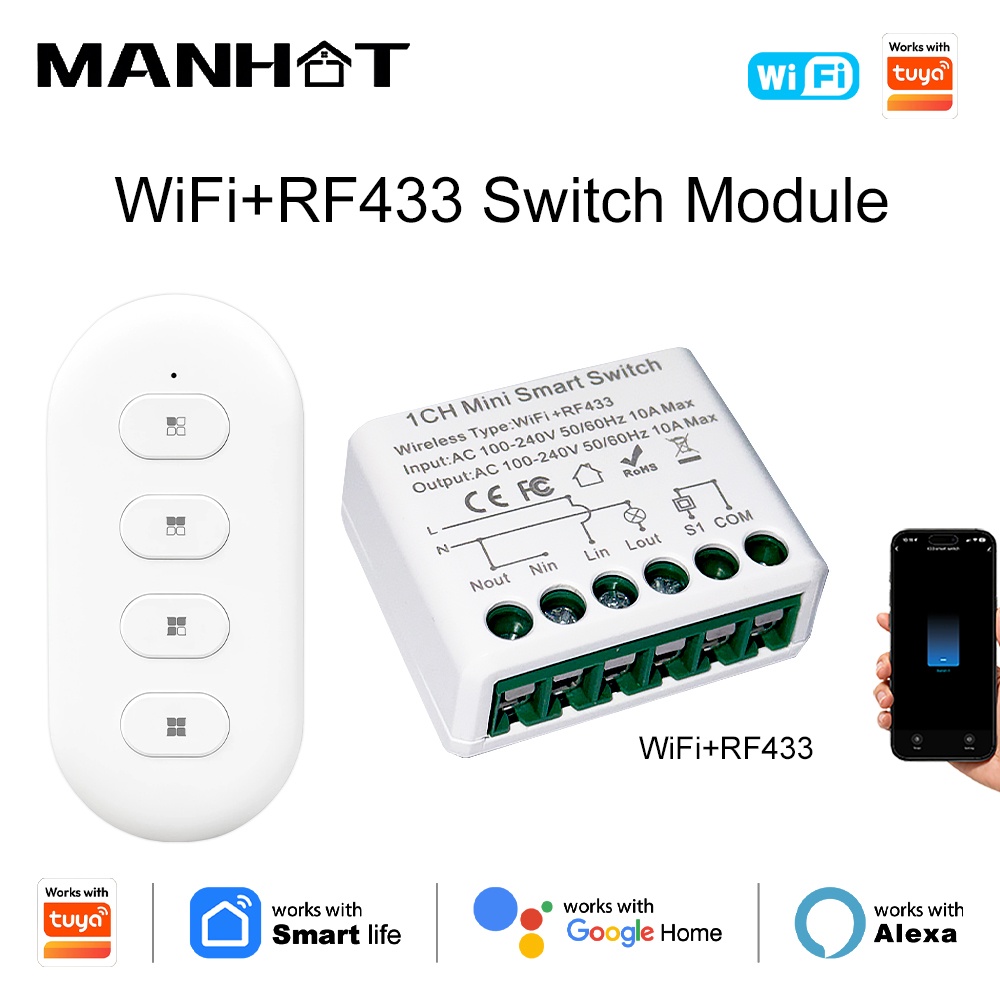 For Tuya WIFI 10A Smart Light  - Diy Automation recension och pris