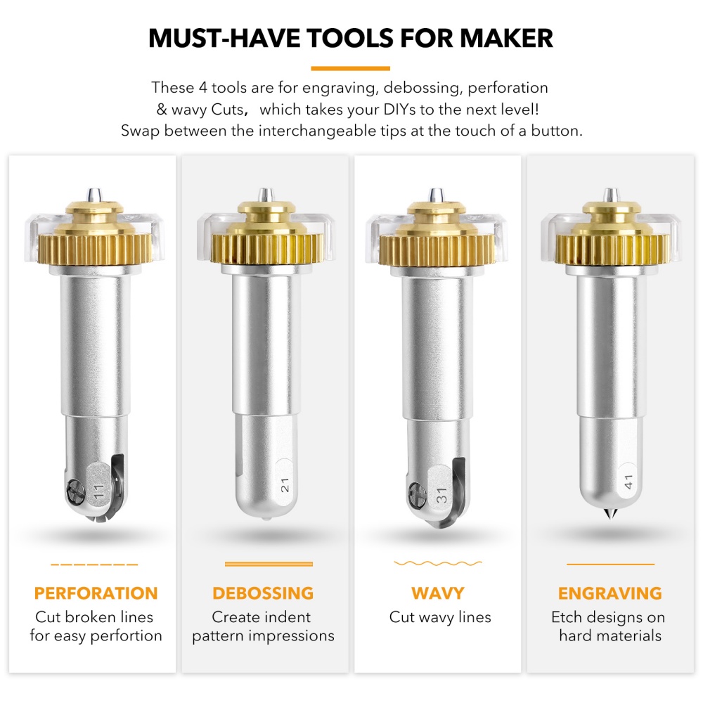 1pc Wavy Blade Engraving Tip C - Diy Automation recension och pris