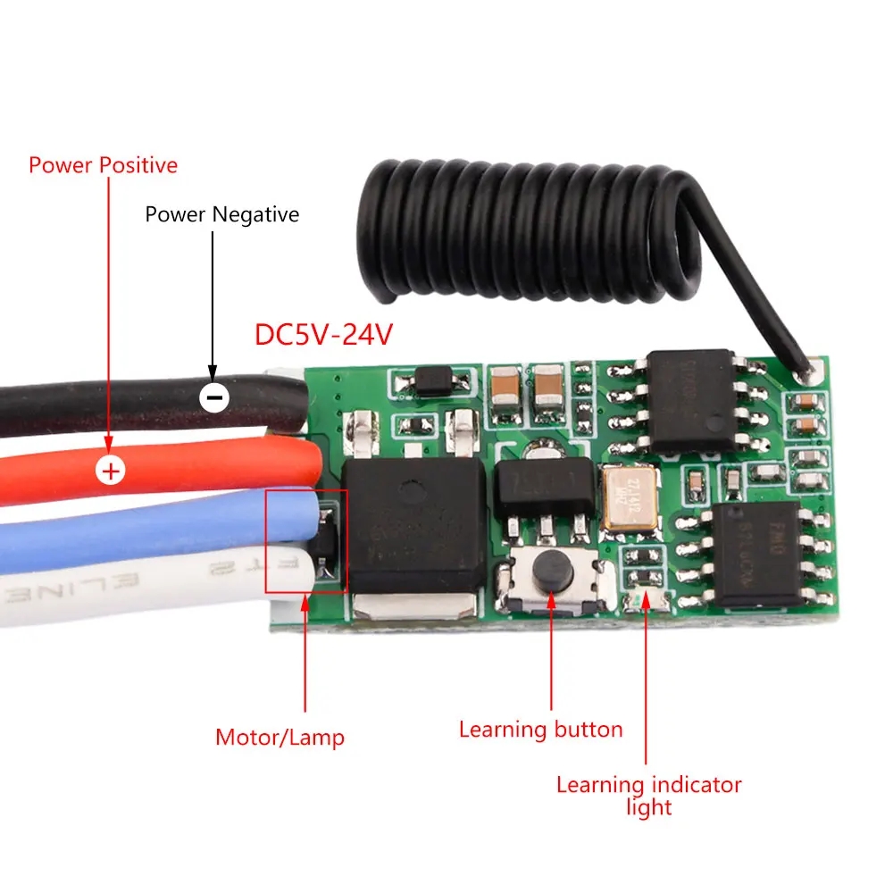 DC 3.7V-24V 433MHz Mini Wirele - 433Mhz Receiver Module recension och pris