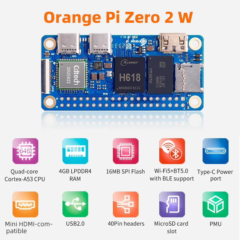 Orange Pi Zero 2W 4GB 2GB 1.5G - Pi Zero W Board recension och pris